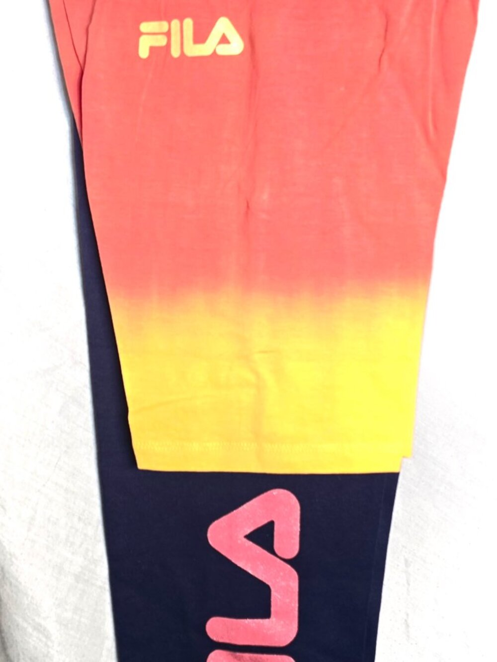 FILA Girls 2pk Leggings and Shorts. Size M (10/12). Nwt